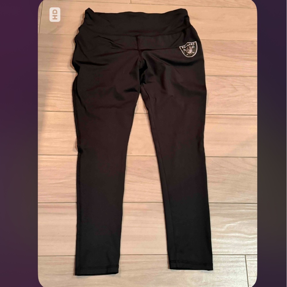 NFL raiders Black juniors Leggings LARGE 11-13